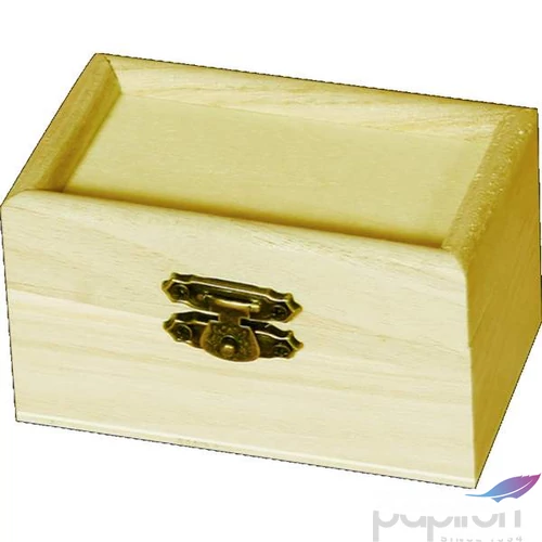 Fa minidoboz üvegbetéttel 9x4,7x5cm