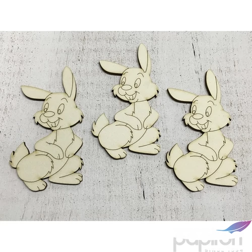 Fa nyuszi nyuszi 10cmx6cmx3mm 3db/cs