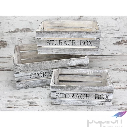 Fa rekesz storage box S-es 16x30cm, mag:11,5cm láda fa rekesz [5998997706560]