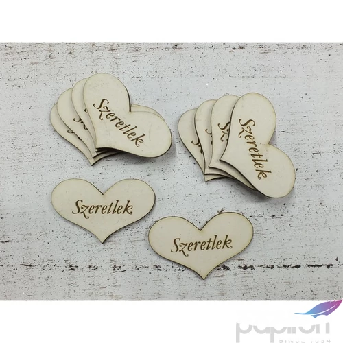Fa szív Szeretlek szív forma 5cmx3mm 10db/cs