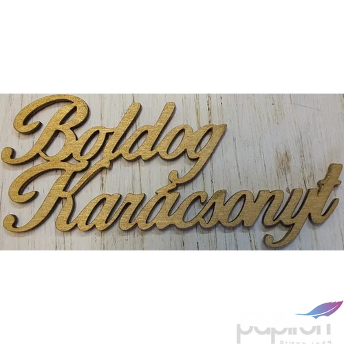 Fatábla felirat Boldog Karácsonyt arany 15cmx7cm