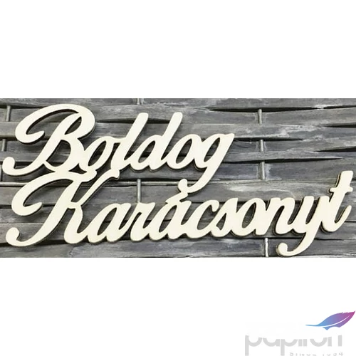 Fatábla felirat Boldog Karácsonyt fehér 15cmx7cm