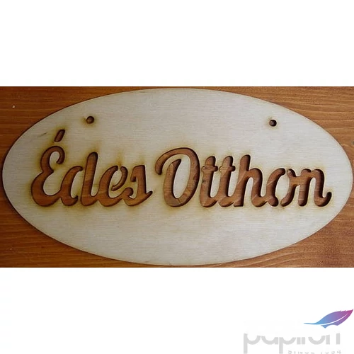 Fatábla felirat Édes Otthon ovál 24x12cm 