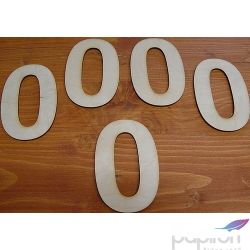 Fatábla felirat, Fa figura 0 10cm Fa szám 5db/cs