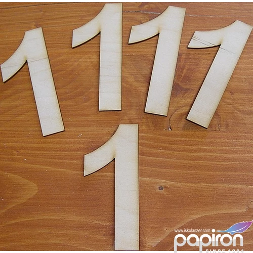 Fatábla felirat, Fa figura 1 10cm Fa szám 5db/cs