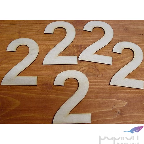 Fatábla felirat, Fa figura 2 10cm Fa szám 5db/cs