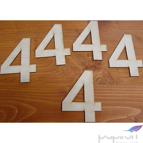 Fatábla felirat, Fa figura 4 10cm Fa szám 5db/cs