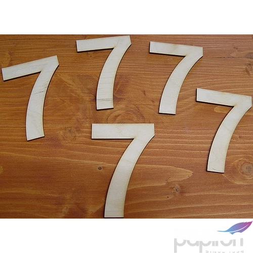 Fatábla felirat, Fa figura 7 10cm Fa szám 5db/cs