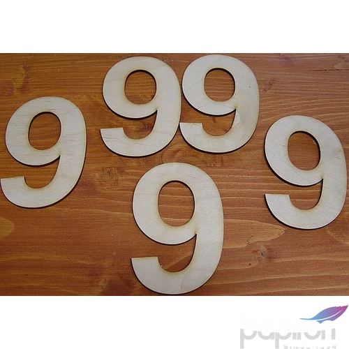 Fatábla felirat, Fa figura 9 10cm Fa szám 5db/cs