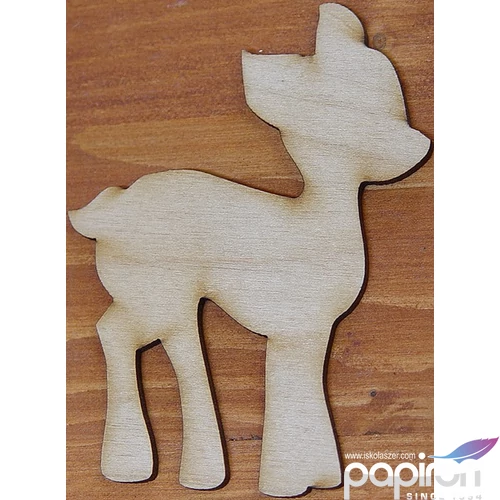 Fatábla felirat, Fa figura Bambi őzike 7, 5x10cm 5db/cs