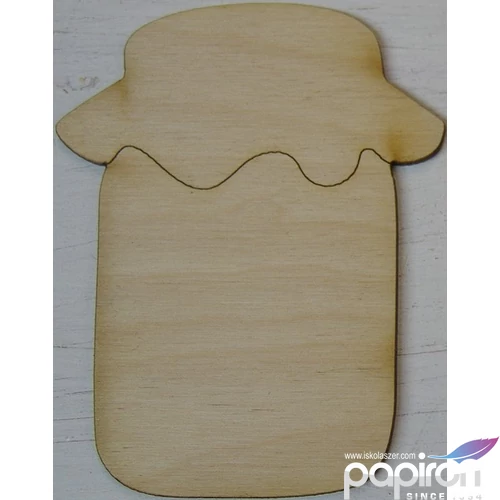 Fatábla felirat, Fa figura befőttesüveg 9x7cm 5db/cs