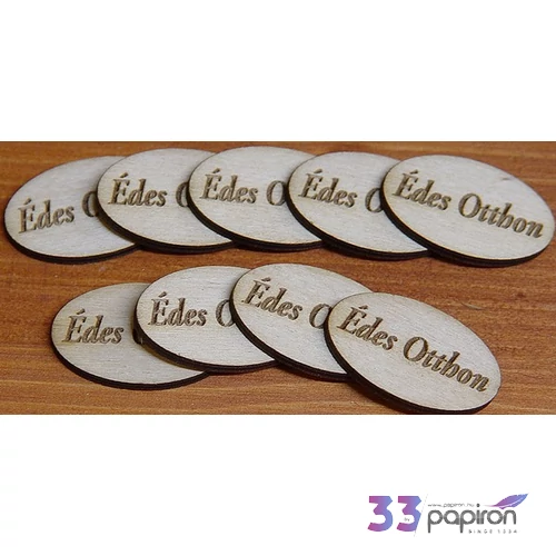 Fatábla felirat, Fa figura Édes Otthon 2, 5x4cm 10db/cs