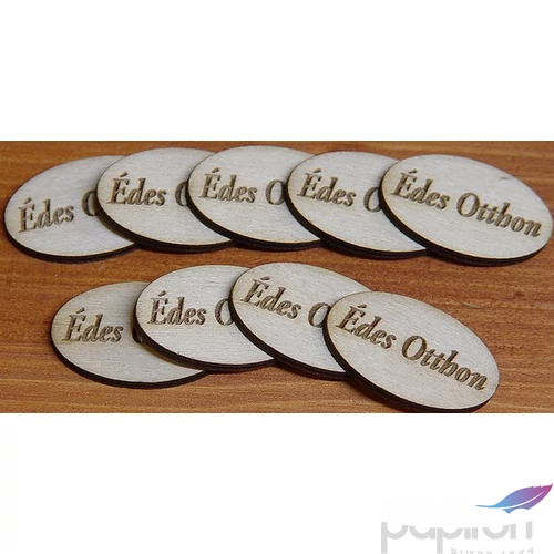 Fatábla felirat, Fa figura Édes Otthon 2, 5x4cm 10db/cs