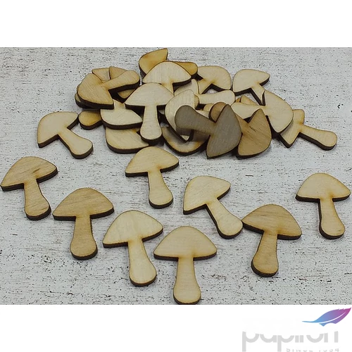 Fatábla felirat, Fa figura Fa gomba 2, 5x3cm 30db/cs