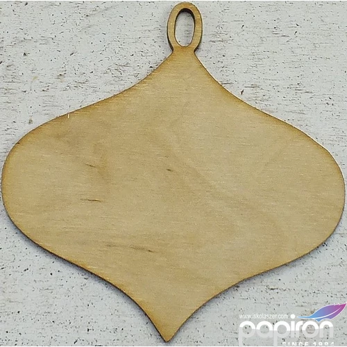 Fatábla felirat, Fa figura karácsonyfadísz búgócsiga 9, 5x9, 5cm 5db/cs