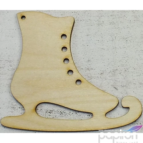 Fatábla felirat, Fa figura korcsolya 10x11cm 5db/cs