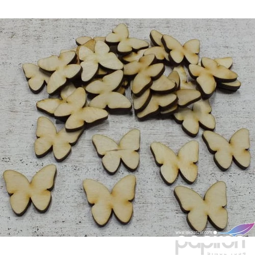 Fatábla felirat, Fa figura lepke 2, 5cm 30db/cs