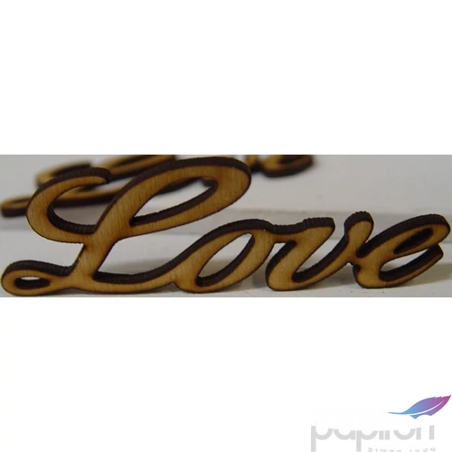 Fatábla felirat, Fa figura Love 8cm 5db/cs