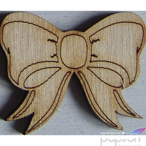 Fatábla felirat, Fa figura masni 3x4cm 10db/cs