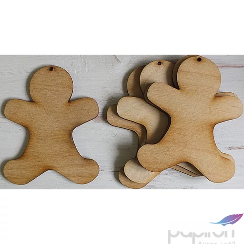 Fatábla felirat, Fa figura mézeskalács Mézi 10cm 5db/cs