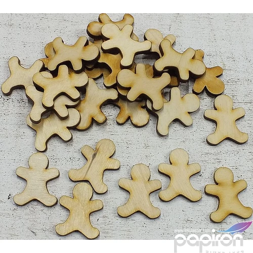 Fatábla felirat, Fa figura mézeskalács Mézi 3cm 30db/cs