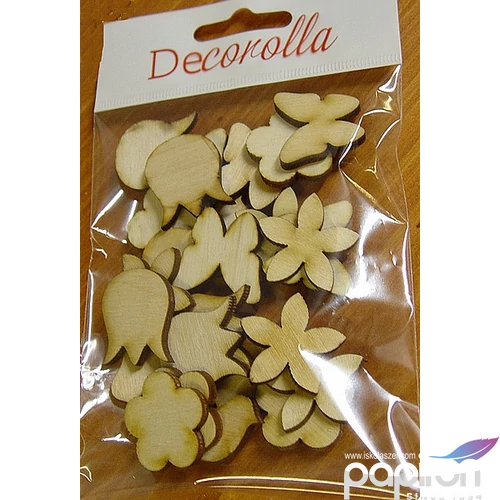 Fatábla felirat, Fa figura mini vegyes kerti figurák 3cm 25db/cs