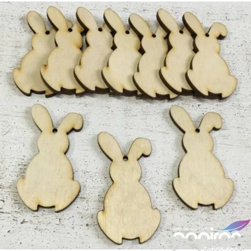Fatábla felirat, Fa figura nyúl 5cm 10db/cs