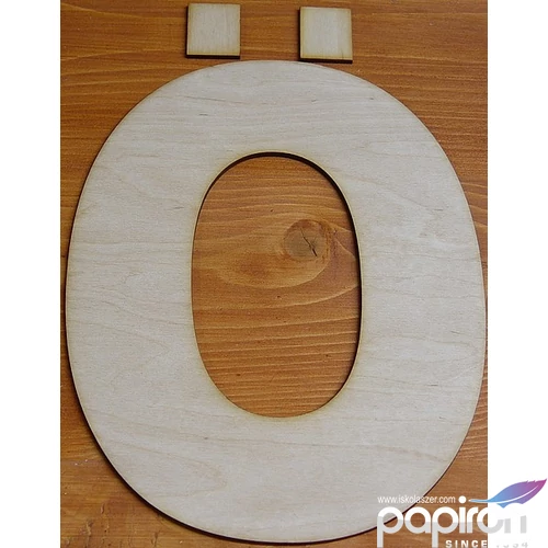 Fatábla felirat, Fa figura Ö Fa betű 24cm 