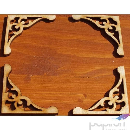 Fatábla felirat, Fa figura sarokdísz 4, 5x4, 5 cm 4db/cs