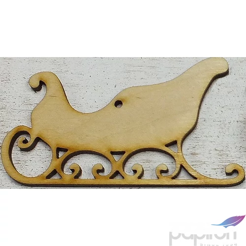 Fatábla felirat, Fa figura szánkó 10x5, 5cm 5db/cs