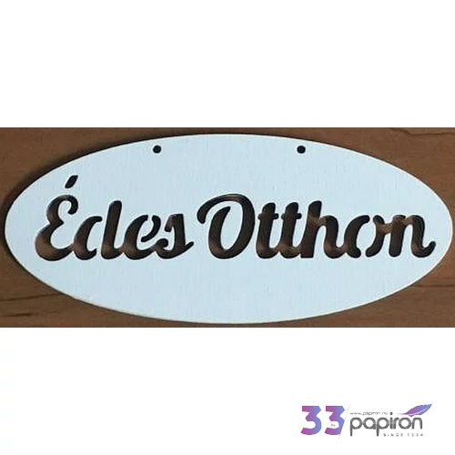 Fatábla felirat fehér Édes Otthon 6x14cm