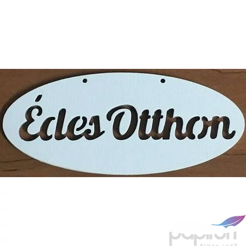 Fatábla felirat fehér Édes Otthon 6x14cm