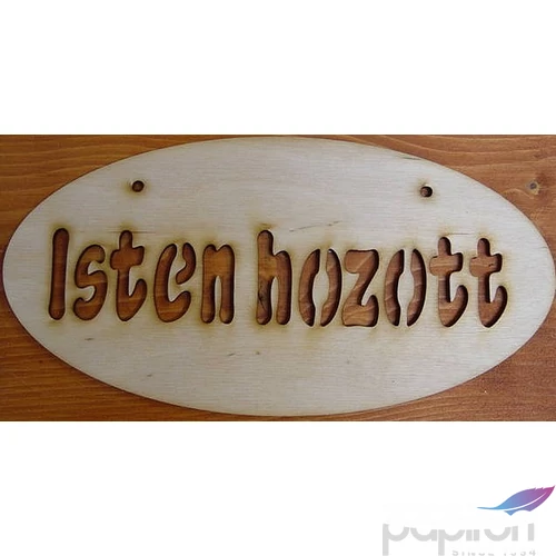 Fatábla felirat Isten hozott ovál 24x12cm 