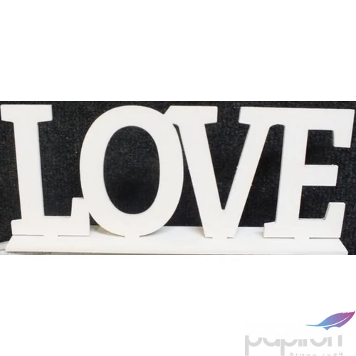 Fatábla felirat LOVE talppal fehér 25cm 
