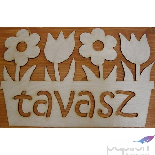 Fatábla felirat Tavasz virágokkal 22x34cm 