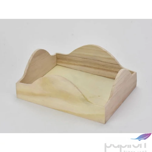 Fa tároló hullámos Fa natúr , 20x25x9, 5cm GRAVÍROZHATÓ!
