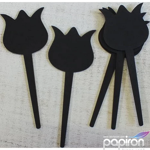 Fa tulipán tulipán tábla beszúrós 18cmx7cmx3mm 5db/cs