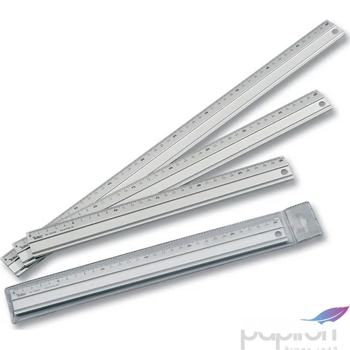 Faber-Castell vonalzó 30cm-es aluminiu ezüst színű, 1oldalas mérce fém fémvonalzó F23030