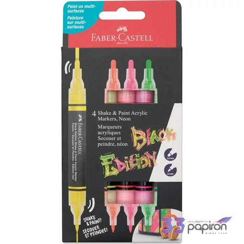 Faber-Castell akril filctoll kétvégű BLACK EDITION Shake