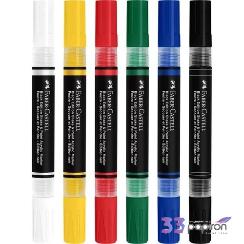 Faber-Castell akril filctoll kétvégű BLACK EDITION Shake