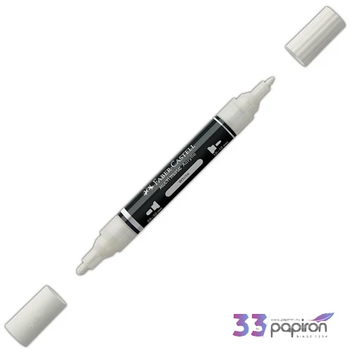 Faber-Castell akril filctoll Kétvégű MULTIMARK 101 fehér 185901