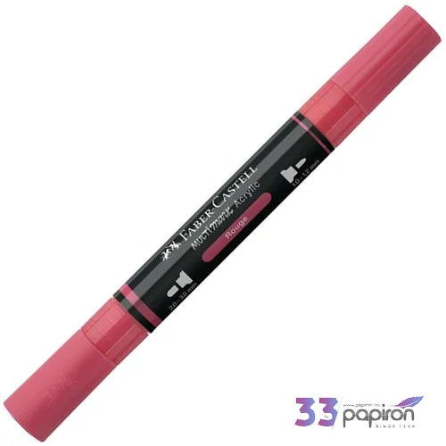 Faber-Castell akril filctoll Kétvégű MULTIMARK 124 vörös 185924