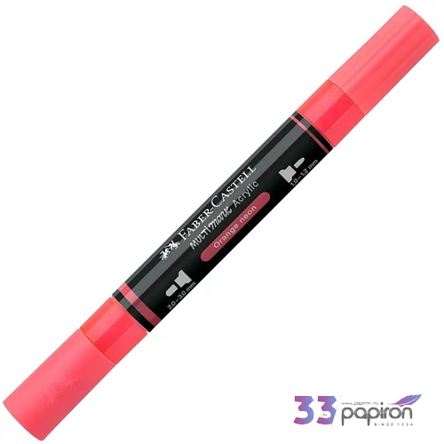 Faber-Castell akril filctoll Kétvégű MULTIMARK 255 neon narancs 185955