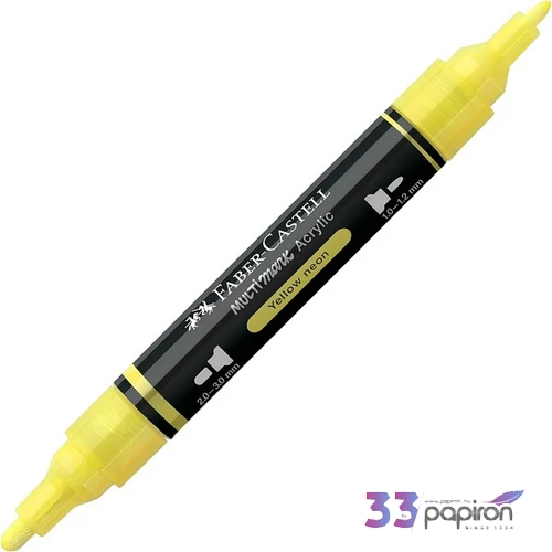 Faber-Castell akril filctoll Kétvégű MULTIMARK 256 neon sárga 185956