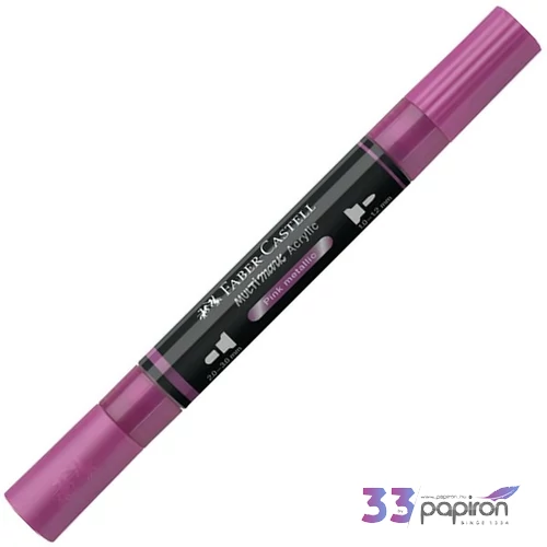 Faber-Castell akril filctoll Kétvégű MULTIMARK 290 metál rózsaszín 185990