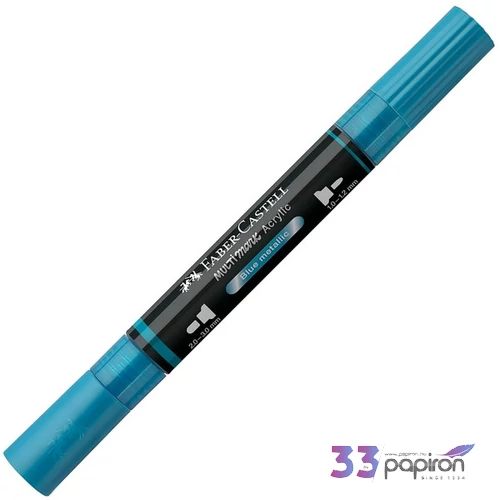 Faber-Castell akril filctoll Kétvégű MULTIMARK 292 metál kék 185993