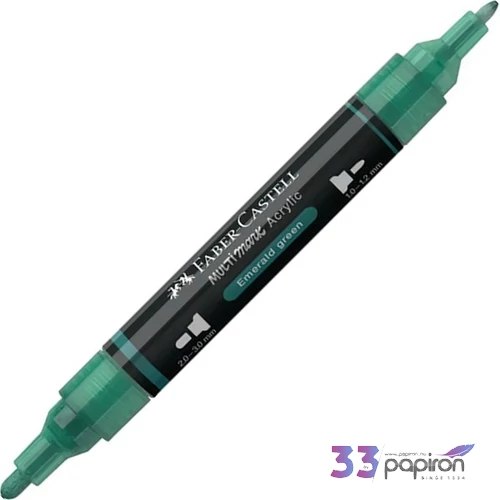 Faber-Castell akril filctoll Kétvégű MULTIMARK 358 smaragdzöld 185958