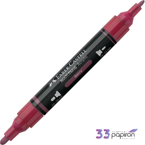 Faber-Castell akril filctoll Kétvégű MULTIMARK 433 piros bogyó 185933