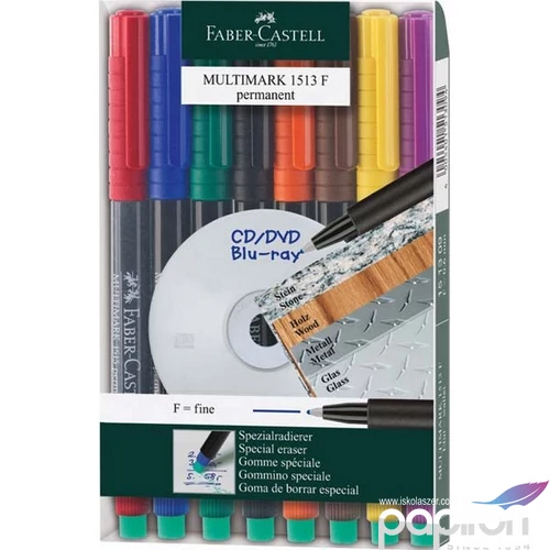 Faber-Castell alkoholos filc 1513 F fóliaíró filc, 0,6mm 8db . 151309