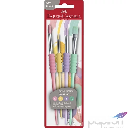 Faber-Castell ecset 4db-os puha tapintású pasztell 4,8,10,12 prémium minőségű termék 481620